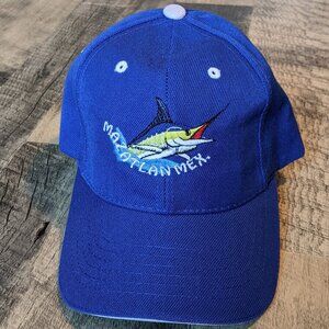 Mazatlan Mexico Hat Swordfish Embroidery Blue Baseball Caps
